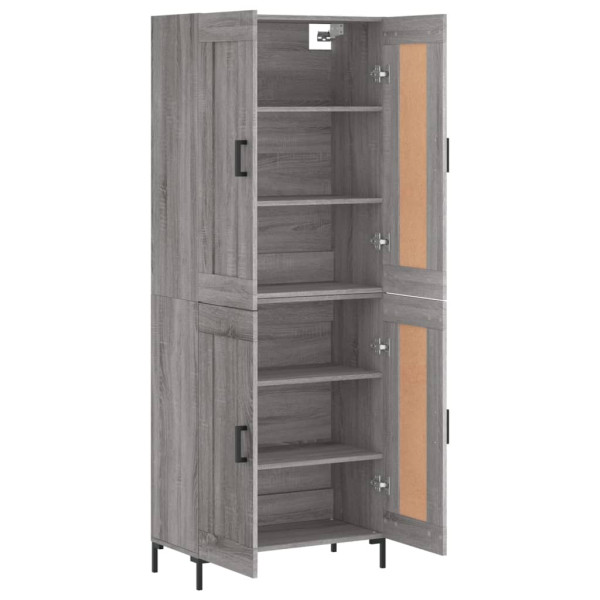 Aparador alto madera contrachapada gris sonoma 69.5x34x180 cm M 4