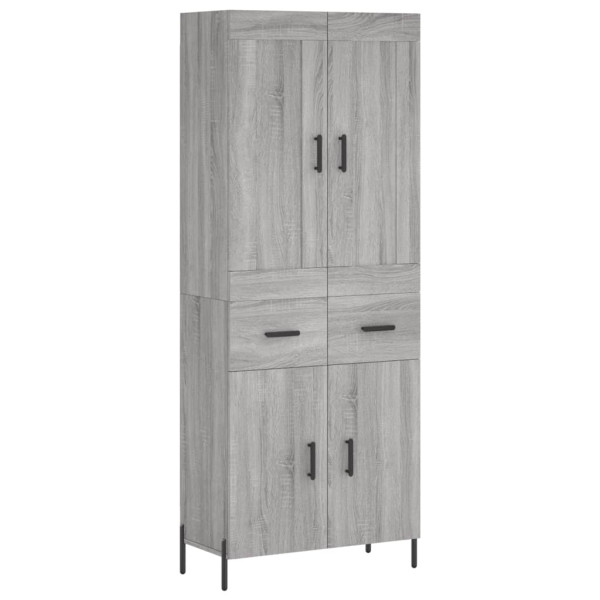 Aparador alto madera contrachapada gris sonoma 69.5x34x180 cm M 2