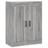 Aparador alto madera contrachapada gris sonoma 69.5x34x180 cm 5