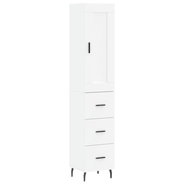 Aparador alto madera contrachapada blanco 34.5x34x180 cm M 2