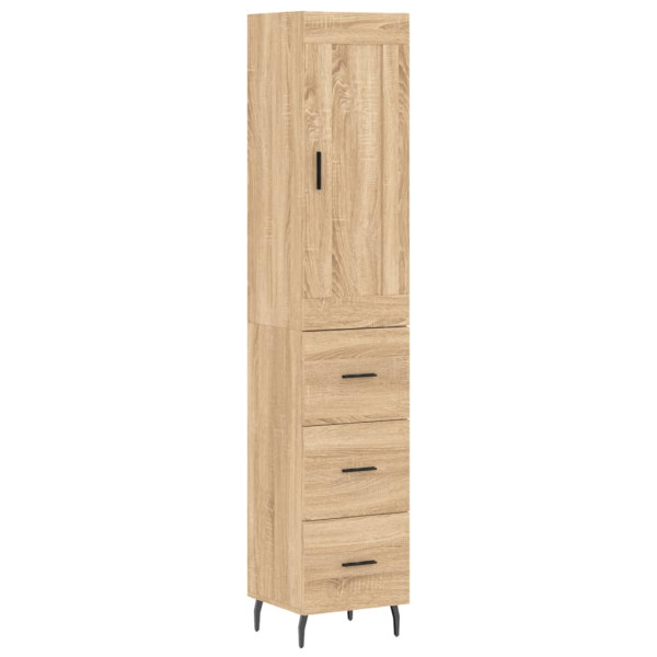 Aparador de madera contrachapada roble Sonoma 34.5x34x180 cm M 2