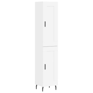 Aparador alto madera contrachapada blanco 34.5x34x180 cm H