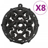 Juego de bolas de Navidad 111 pzas poliestireno negro 4