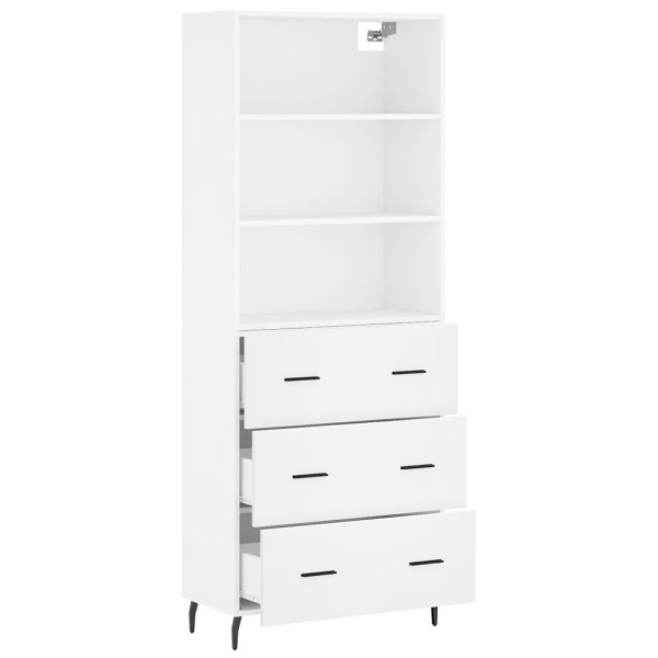 Armário alto 69.5x34x180 cm derivados de madeira branco M 4