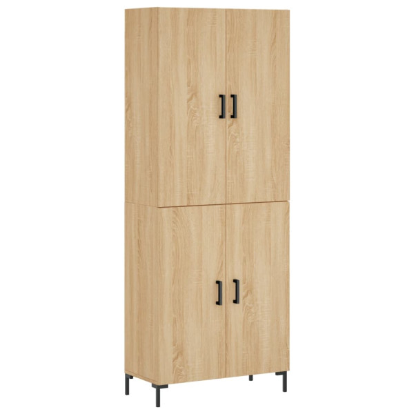 Aparador alto madera contrachapada color roble 69.5x34x180 cm M 2