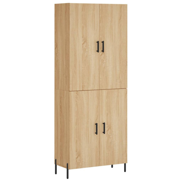 Aparador alto madera contrachapada color roble 69.5x34x180 cm M 2