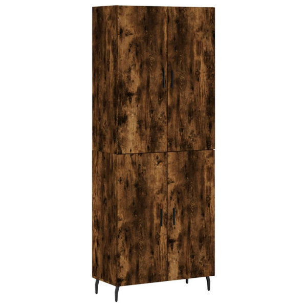 Aparador alto madera contrachapada roble ahumado 69.5x34x180 cm M 2