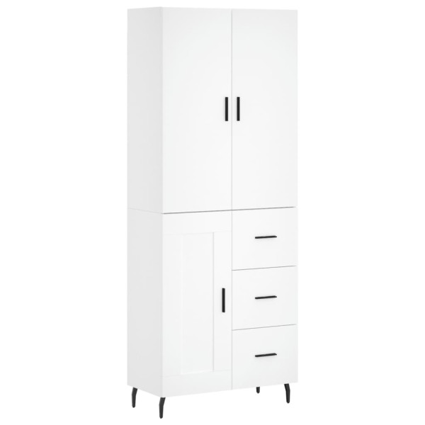 Aparador alto madera contrachapada blanco 69.5x34x180 cm M 2