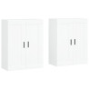 Móveis de parede 2 pcs derivados de madeira branco 2