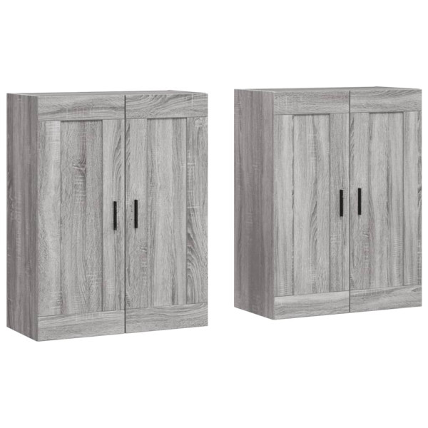 Armarios de pared 2 uds madera de ingeniería gris Sonoma M 2