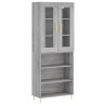 Aparador alto madera contrachapada gris sonoma 69.5x34x180 cm 2
