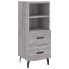 Aparador alto madera contrachapada gris Sonoma 34.5x34x180 cm 5