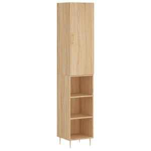 Aparador de madera contrachapada roble Sonoma 34.5x34x180 cm H