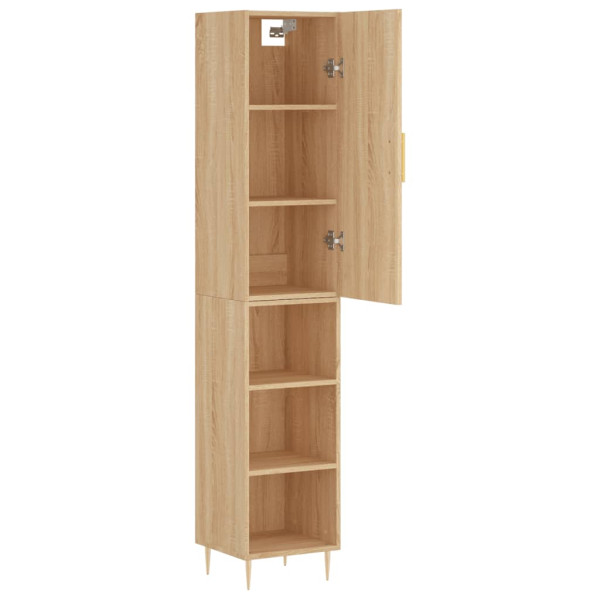 Aparador de madera contrachapada roble Sonoma 34.5x34x180 cm M 4