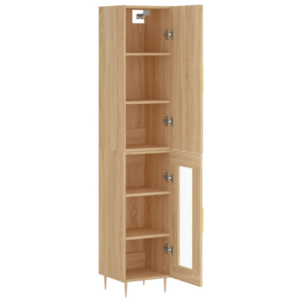 Aparador de madera contrachapada roble Sonoma 34.5x34x180 cm M 4