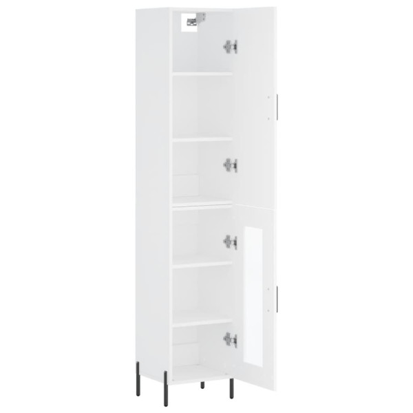 Aparador alto madera contrachapada blanco 34.5x34x180 cm M 4