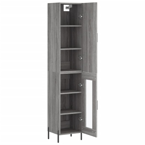 Aparador alto madera contrachapada gris Sonoma 34.5x34x180 cm M 4