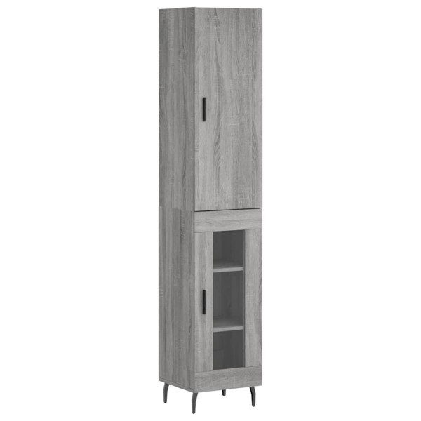 Aparador alto madera contrachapada gris Sonoma 34.5x34x180 cm M 2