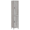 Aparador alto madera contrachapada gris Sonoma 34.5x34x180 cm 2
