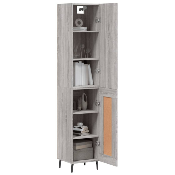 Aparador alto madera contrachapada gris Sonoma 34.5x34x180 cm M 3