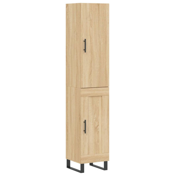 Aparador de madera contrachapada roble Sonoma 34.5x34x180 cm M 2
