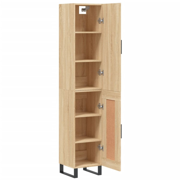 Aparador de madera contrachapada roble Sonoma 34.5x34x180 cm M 4