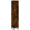 Aparador de madera contrachapada roble ahumado 34.5x34x180 cm 2