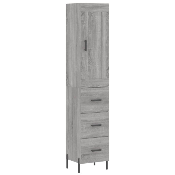 Aparador alto madera contrachapada gris Sonoma 34.5x34x180 cm M 2