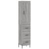 Aparador alto madera contrachapada gris Sonoma 34.5x34x180 cm 2