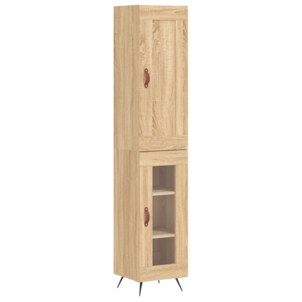 Aparador de madera contrachapada roble Sonoma 34.5x34x180 cm M 2
