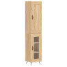 Aparador de madera contrachapada roble Sonoma 34.5x34x180 cm 2