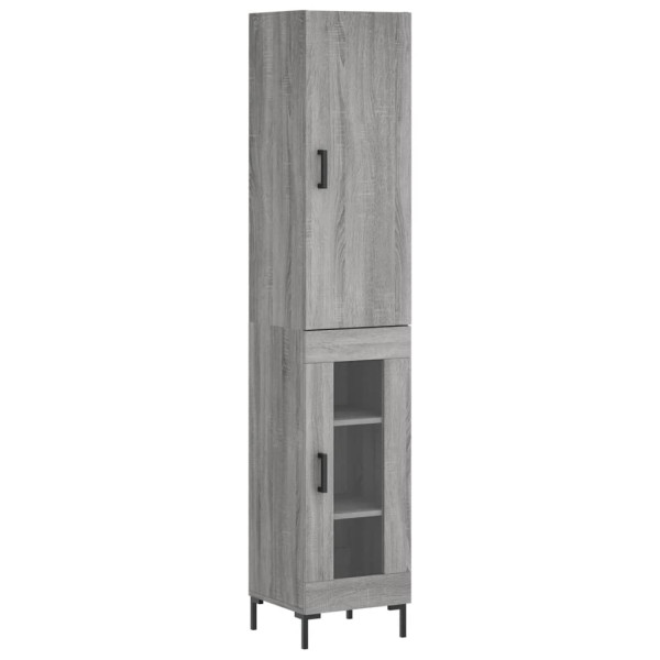 Aparador alto madera contrachapada gris Sonoma 34.5x34x180 cm M 2