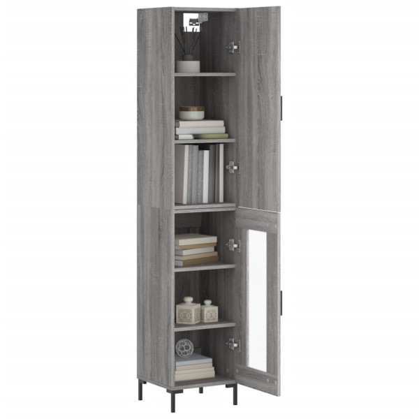 Aparador alto madera contrachapada gris Sonoma 34.5x34x180 cm M 3