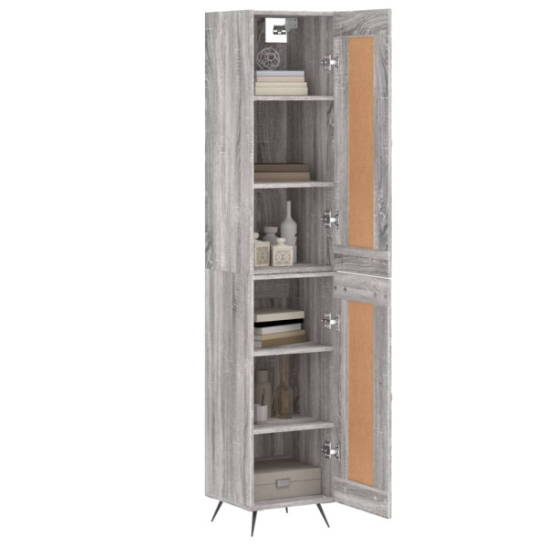 Aparador alto madera contrachapada gris Sonoma 34.5x34x180 cm M 3