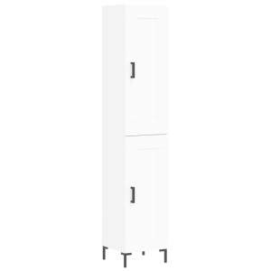 Aparador alto madera contrachapada blanco 34.5x34x180 cm H