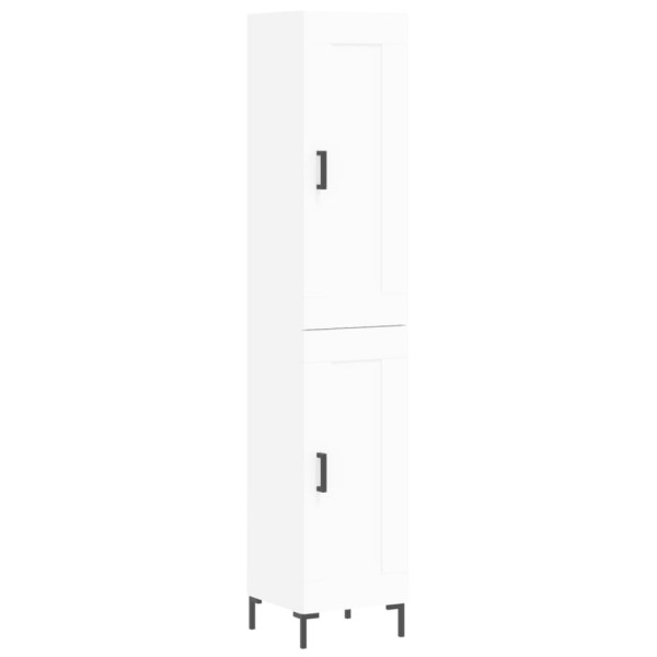 Aparador alto madera contrachapada blanco 34.5x34x180 cm M 2