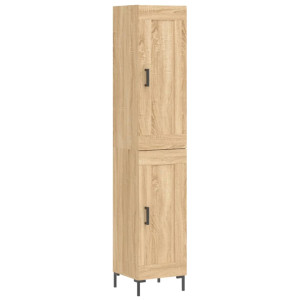 Aparador de madera contrachapada roble Sonoma 34.5x34x180 cm H