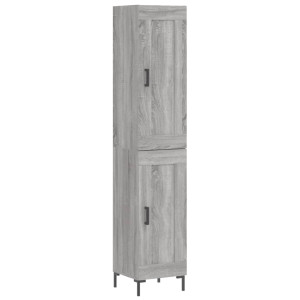 Aparador alto madera contrachapada gris Sonoma 34.5x34x180 cm H