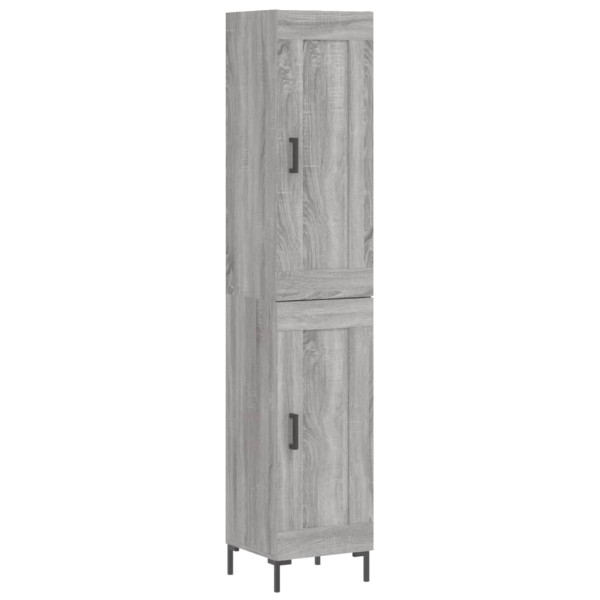 Aparador alto madera contrachapada gris Sonoma 34.5x34x180 cm M 2