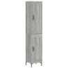 Aparador alto madera contrachapada gris Sonoma 34.5x34x180 cm 2