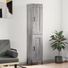 Aparador alto madera contrachapada gris Sonoma 34.5x34x180 cm 1