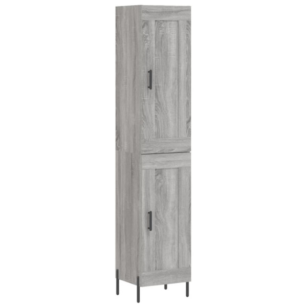 Aparador alto madera contrachapada gris Sonoma 34.5x34x180 cm M 2