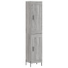 Aparador alto madera contrachapada gris Sonoma 34.5x34x180 cm 2