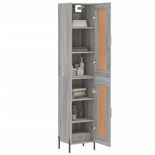 Aparador alto madera contrachapada gris Sonoma 34.5x34x180 cm M 3