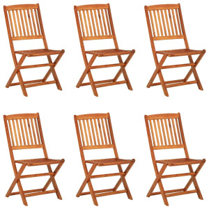 7 pcs conj. de jantar para jardim 180x90x75 cm acácia maciça H