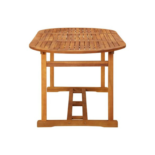 Set de comedor de jardín 7 piezas madera maciza de acacia M 4