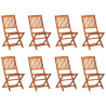 9 pcs conj. de jantar para jardim 180x90x75 cm acácia maciça 2