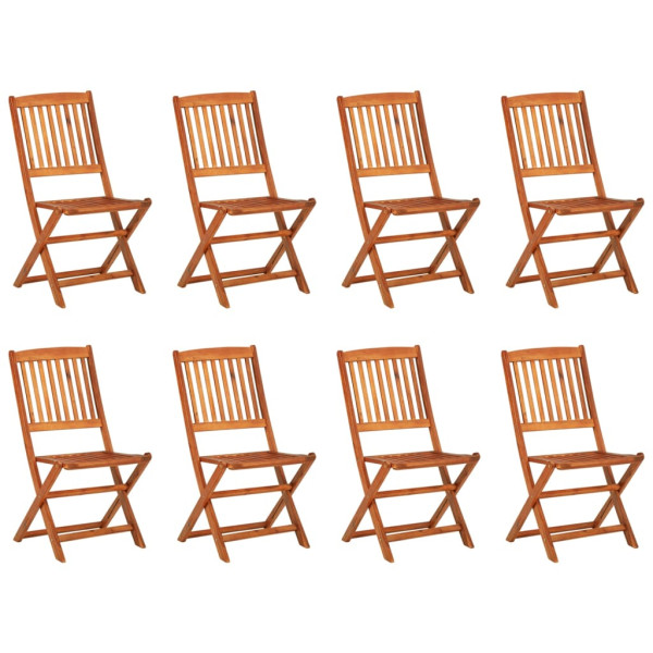 9 pcs conjunto de jantar para jardim 220x90x75 cm acácia maciça M 2