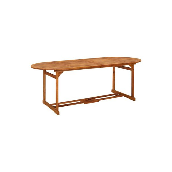 9 pcs conjunto de jantar para jardim 220x90x75 cm acácia maciça M 3