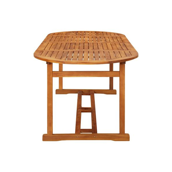 Set de comedor de jardín 9 piezas madera maciza de acacia M 5